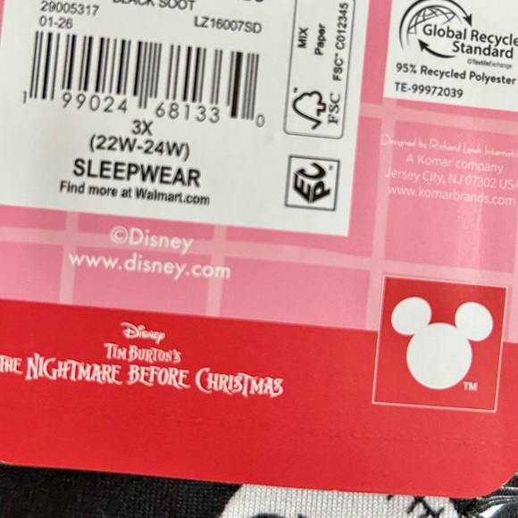 Women’s Nightmare Before Christmas Pajama/Lounge Set 3X - Picture 4 of 5